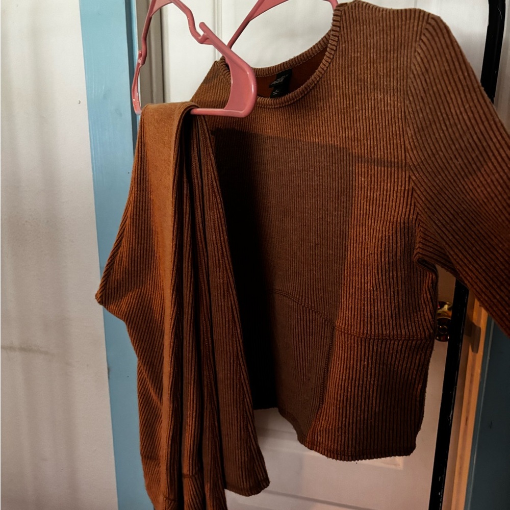 Wild Fable Brown Ribbed Sweater